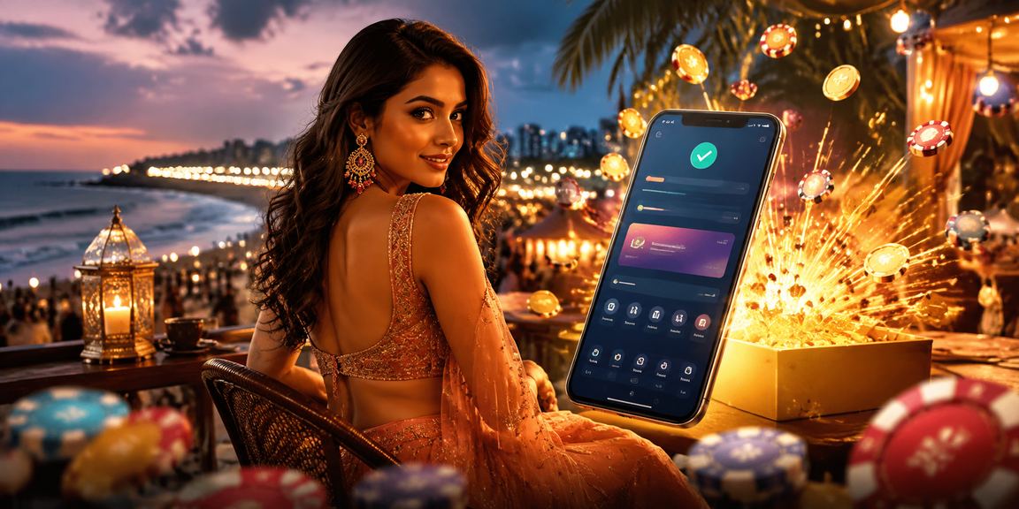 Young woman making deposit for Teen Patti playing in Chennai